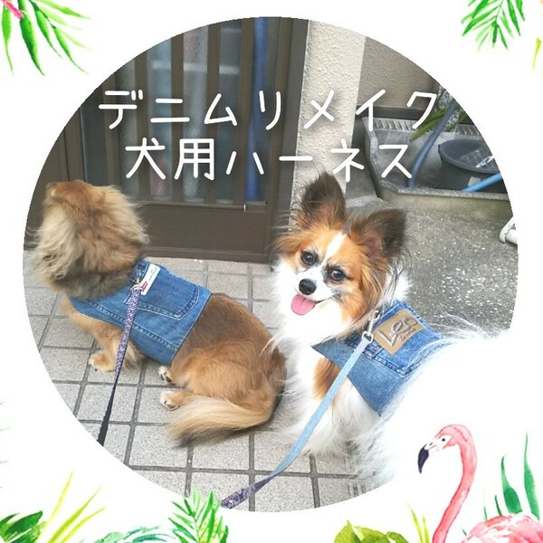 デニムリメイク 犬用ハーネス オーダーページ 犬服 ペット服 ドッグウェア