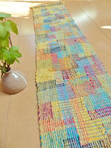 .. weave . woven ~go ho color. mo The ik~teki style tree cotton somewhat larger quantity kimono remake hand made 