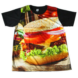 ハンバーガー ファーストフード マクドナルド ストリート系 スケーター デザインTシャツ おもしろTシャツ メンズTシャツ 半袖 ★E92L