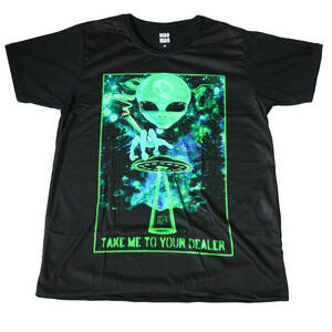  UFO 宇宙人 大麻 麻薬 ドラッグ トリップ 宇宙 ストリート系 スケーター デザインTシャツ おもしろTシャツ メンズTシャツ 半袖 ★E194L