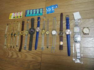 クオーツ アナログ式腕時計　まとめ売り　3本以外は未使用在庫品　新品電池13個おまけ　ジャンク扱い　　