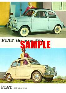 *1960 period. automobile advertisement Fiat 500 FIAT