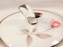 54★ノリタケ ローズ 薔薇模様 ティーポット 急須 ROSEMARIE No.6044 白地系 Noritake 送料730円~_画像2