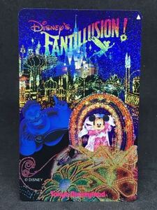 897[東京ディズニーランドDisney’s fantillusion!]未使用テレホンカード　ミッキーマウス