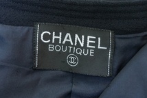 【超美品】CHANEL シャネル ツイード ジャケット スカート セットアップ 36 洋服 ネイビー【MC53】_画像6