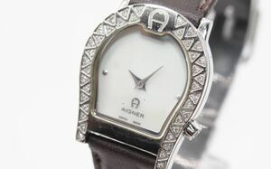 AIGNER クォーツ 稼働中　スイス製　レディース腕時計
