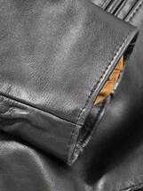 Lewis Leathers ルイスレザー 441T CYCLONE TIGHT FIT サイクロン ホースハイドレザーライダースジャケット ブラック 36 メンズ_画像6