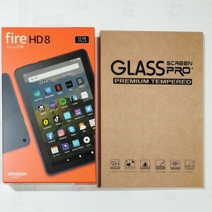 amazon fire HD 8 32GB ブラック 第１０世代 ＋ ガラスフィルム１枚