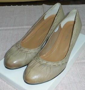  new goods!RABOKI econo. pumps 24cm beige group burnt .. manner processing equipped 