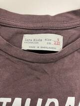 ZARA kids ロング Tシャツ 110 茶 ★★極美品★★ 子供 ザラ_画像2