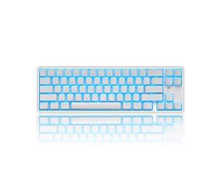 メカニカルキーボード 青軸 水色 白 Bluetooth