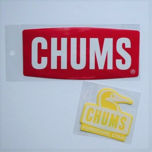 CHUMS ステッカー CH62-1071 CH62-1124 WH 新品 ＜ 2枚セット ＞ 防水素材