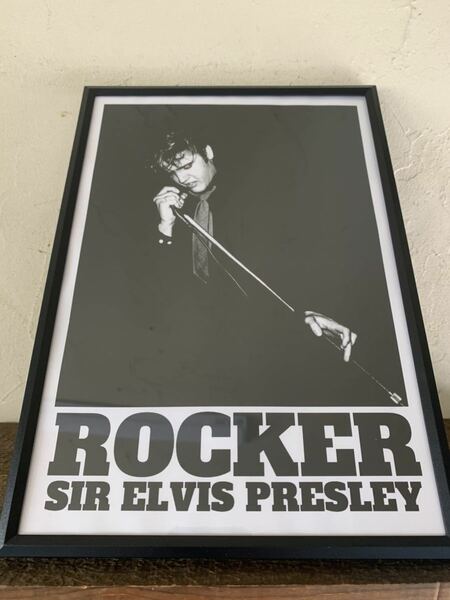 ELVIS PRESLEY エルビス A4 ポスター 額付き 送料込み rockabilly 50s Ⅷ