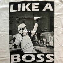 新品未使用 STARWARS ストームトゥルーパー　LIKE A BOSS Tシャツ ホワイト サイズM_画像2