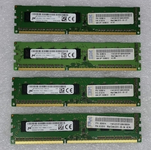 ●Lenovo純正 ECCメモリ DDR3 PC3-12800E 16GB (4GB*4) [PN:47J0216] 各種サーバ・ワークステーション (X3250M5,S30,P410等)対応