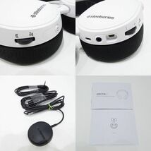 100s SteelSeries/スティールシリーズ ワイヤレスゲーミングヘッドセット ARCTIS7 ホワイト 無線 ※中古_画像6