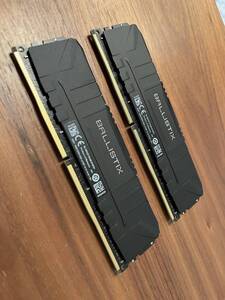 【1円開始】【美品・動作品】デスクトップ用 メモリ ヒートシンク付き DDR4 PC4-25600 DDR4-3200 16GB 2枚組 合計32GB