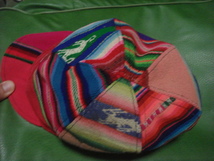 1808グァテマラ メキシコ民族 織り パネルWORKワークCAPキャップ帽子ドゴールUSED古着_画像7