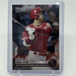 大谷翔平 Shohei Ohtani 2022 Topps Now #413 New Team Record For Hardest-Hit HR In Statcast-ERA