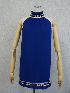 レディース KAILANI カイラ二 ノースリーブ ワンピース ドレス サイズXS 青 ブルー