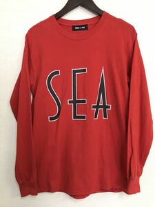 57 WIND AND SEA 長袖 Tシャツ 赤 S 併 [20220802]