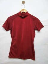 TIGORA ティゴラ ショート スリーブ モック シャツ 半袖 M 赤 b14803_画像1