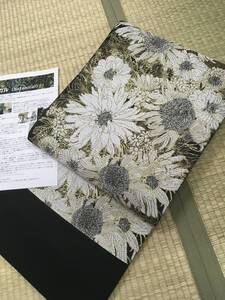 【参考上代58.9万円】最新作! 京都府知事賞など受賞の名門機屋謹製 ボタニカルアートの意匠 未使用 未仕立て②