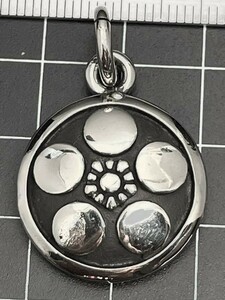  house . pendant * circle . plum pot * small * key holder german silver 