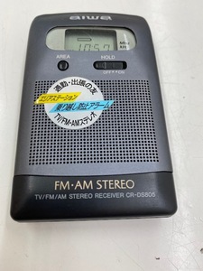 ★中古品 aiwa　FM/AM STEREO ラジオ CR-DS805 携帯ラジオ♪♪