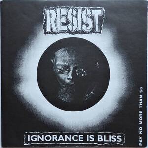 【USポートランド産アングリーアナーコハードコア/初回プレス赤盤/ポスタージャケット】 RESIST / Ignorance Is Bliss