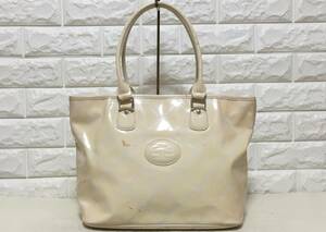 no8345 Longchamp Long Champ France made enamel shoulder .. shoulder tote bag 