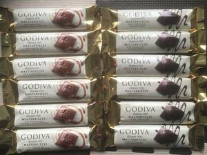 12袋 GODIVA ゴディバ マスターピース バー チョコ 詰め合わせ 送料無料 ゴディバ　チョコレート　まとめ