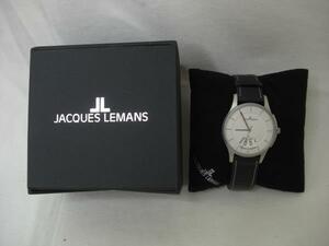 JACQUES LEMANS ジャックルマン ケビン・コスナー/腕時計 ブラック/ホワイト メンズ 未使用品 箱付き