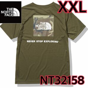 【新品】 THE NORTH FACE ノースフェイス　ロゴカモTシャツ　半袖　オリーブ　XXL nt32158