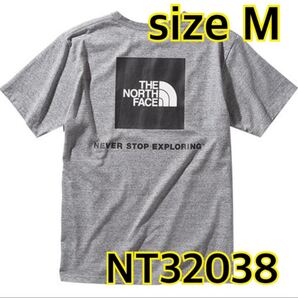 【新品】 THE NORTH FACE ノースフェイス スクエアロゴTシャツ 半袖 グレー nt32038