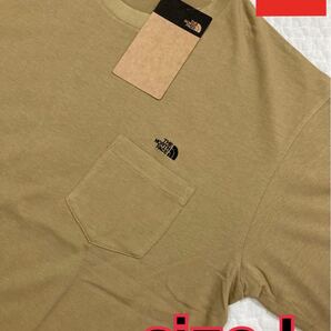 【新品】 THE NORTH FACE ノースフェイス ロゴポケットTシャツ 半袖 ケルプタン ベージュ L nt321003