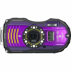 PENTAX 防水デジタルカメラ PENTAX WG-3GPS パープル 1cmマクロ マクロスタ(中古 良品)