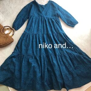 niko and…ニコアンド!ポプリンギャザーロングワンピース!フリーサイズ