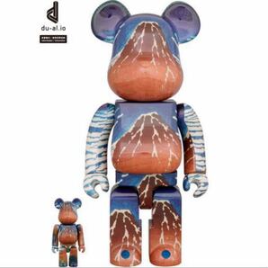 BE@RBRICK 葛飾北斎 「冨嶽三十六景 凱風快晴」100％ & 400％MEDICOM TOY EXHIBITION '22