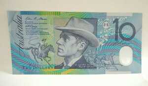 美品 状態良 USED 2010年代 オーストラリア10ドル 1枚 ポリマー紙幣 バンジョー・パターソン ten dollars 外国通貨 海外 中古 Australia
