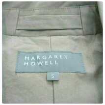 即完売 15SS MARGARET HOWELL マーガレットハウエル High Dence Cotton Poplin Coat ハイデンスコットンポプリンダブルブレストコートS美品_画像5