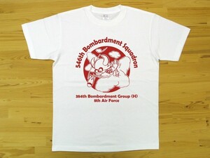 546th Bombardment Squadron 白 5.6oz 半袖Tシャツ 赤 S ミリタリー 8th air force 384th bomb group グレムリン