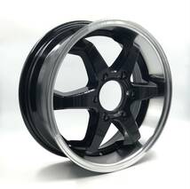 CLEAVE RACING FL53-6 17x6.5J +48 6-139.7 ブラック/マシンド 4本セット E25 E26 NV350 キャラバン ディープリム_画像3