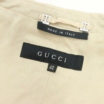 国内正規品◆GUCCI/グッチ シルク100％ 1釦 ジャケット ベージュ 40_画像10