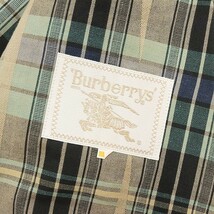 ヴィンテージ◆BURBERRYS バーバリー コットン＆リネン チェック柄 1釦 ノーカラー ジャケット 7AP_画像6