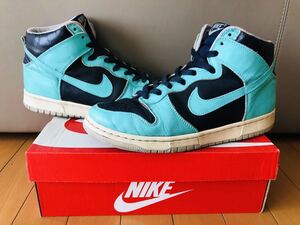 鬼レア!1999年製!★NIKEナイキ!DUNK HIGH OBSIDIAN!裏ダンク!Tiffanyティファニー!希少サイズ28㎝!SupremeシュプリームダンクDUNK★