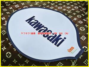 紺フチ　KAWASAKI　◆　レトロ　レア　廃盤　バトミントン　テニス　ラケット　カバー　未使用　検索　昭和　１９７０年代　１９８０年代