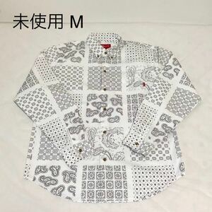 未使用 20ss Supreme Paisley Grid Shirt White size:M ステッカー付き Supreme Online 購入