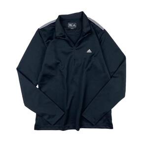 Ｍ②/ 良品 adidas GOLF アディダス ゴルフ ジャージ 上着 長袖 薄手 レディース スポーツ ウエア SIZE:M / ブラック