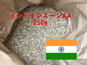 コーヒー生豆250g インドモンスーンAA ネコポス出荷